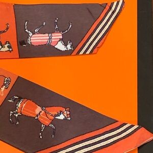 Hermes authentic silk horses 🐎 scarf for neck, hand or purse handle, must have!